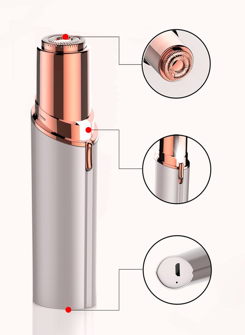 Syarme Facial Hair Removal for Women, Painless Hair Removal Device , Rechargeable Portable Womens Facial Hair Remover for Face, Upper Lip Chin, Underarms, Arms, Legs Etc, Included 2 Replacement Heads - Image 3