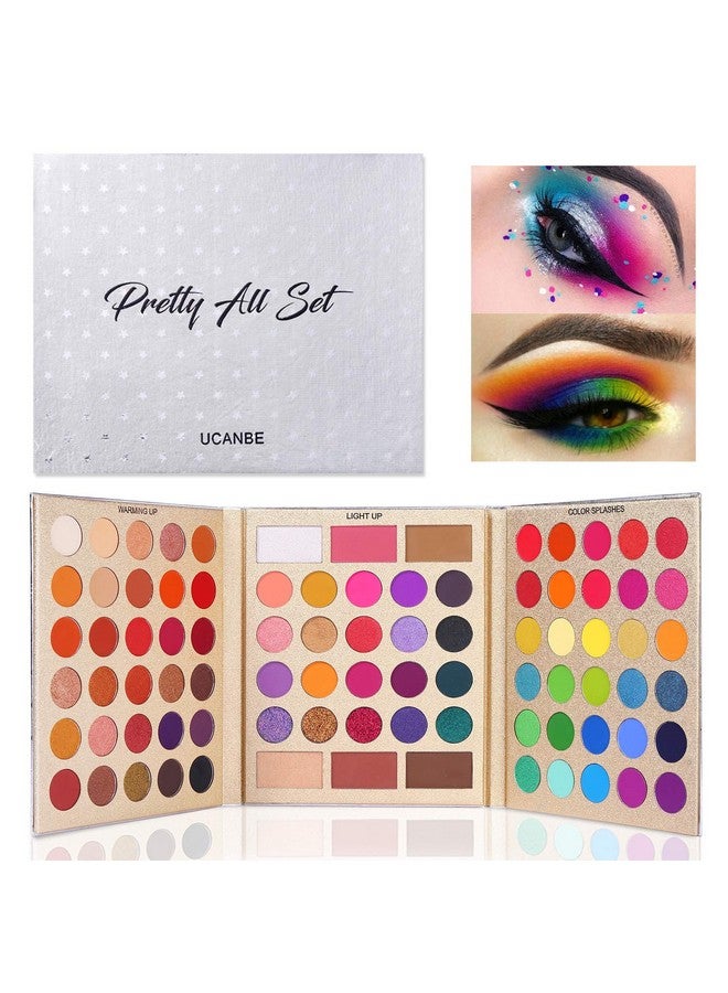 Ucanbe Professional 86 Colors Eyeshadow Palette With 15Pcs Makeup Brushes Set Matte Glitter Long Lasting Highly Pigmented Waterproof Contour Blush Powder Highlighter All In One - Image 5