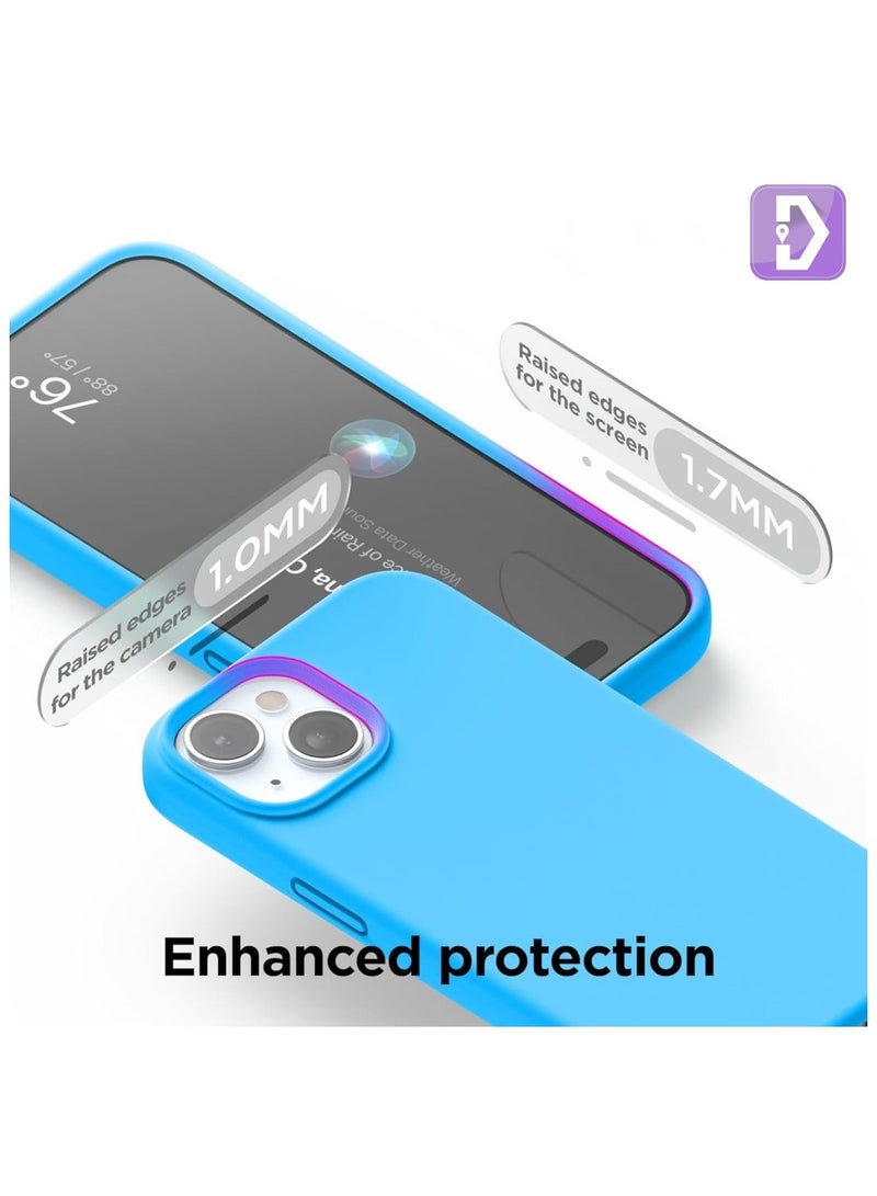 Delivus Iphone Silicone Case - Silky Soft Touch with Military Grade Drop Protection - Anti-Scratch Microfiber Lining - Shockproof Protective Phone Case Slim Thin Cover (Iphone 15 Plus, Blue) - Image 5