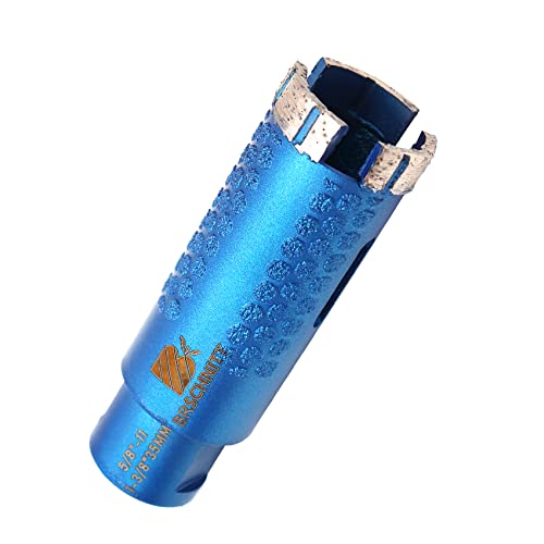 BRSCHNITT Diamond Core Drill Bit,BRSCHNITT 1 3/8 Inch Laser Welded Diamond Hole Saw with 5/8-11 Thread for Granite Marble Solid Block Stone Reinforced Concrete,Dry or Wet Drilling (35mm) - Image 1