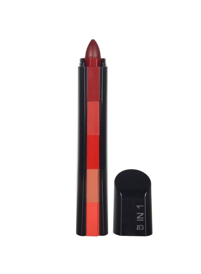 adbeni 5 5In1 Lipstick 4Gm Long Lasting Matte Finish ; Five Shades In One ; Intense Color Payoff ; Lip Color With Moisturizing Benefits - Image 4