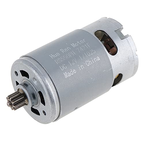 ChgImposs RS550 12V 19500 RPM DC Motor with Single Speed 9 Teeth and High Torque Gear Box for Electric Drill/Screwdriver - Image 1