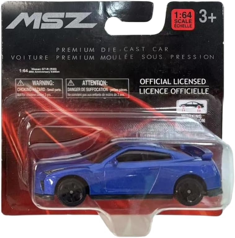 MSZ D-power – Nissan GTR - White | Die-Cast Replica, Ultimate Collector's Item, Race Cars | Toy Vehicles, Metal Toy Car Model - Pull Back Collection | Size - 1:64, For Kids 3+ - Image 4