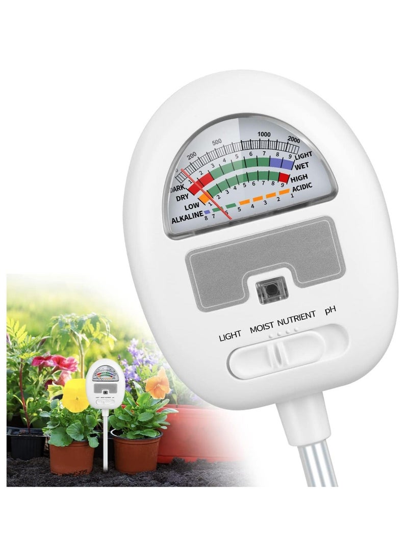 كابتن تيك Soil Moisture Meter, Plant Water Monitor 4-in-1 Soil pH Tester, Soil Moisture/Light/Nutrients for Gardening, Lawn, Farming, Indoor & Outdoor Plants Use - Image 1