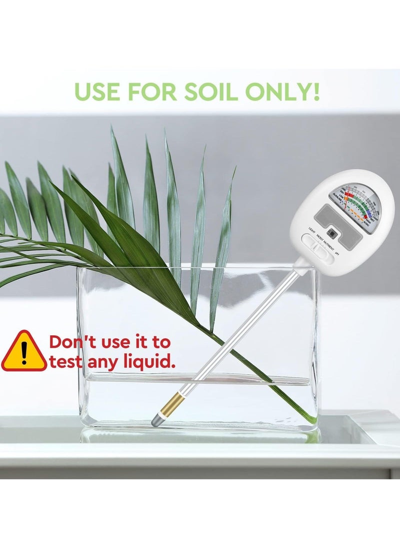 كابتن تيك Soil Moisture Meter, Plant Water Monitor 4-in-1 Soil pH Tester, Soil Moisture/Light/Nutrients for Gardening, Lawn, Farming, Indoor & Outdoor Plants Use - Image 5