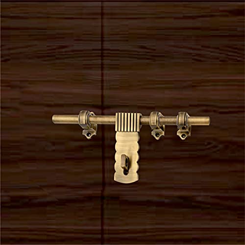 Atom Set of 2 Jinny Aluminium Aldrop | 12 Inch Fancy Aldrop for Door Fittings Kit, Door Accessories | Brass Antique Finish - Image 2