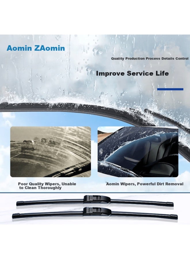 Aoming Hongqi Hs5 Windshield Wiper Blades, Specialized Boneless Rubber Strip Wipers, Original Size Front Windshield Wipers - Image 3