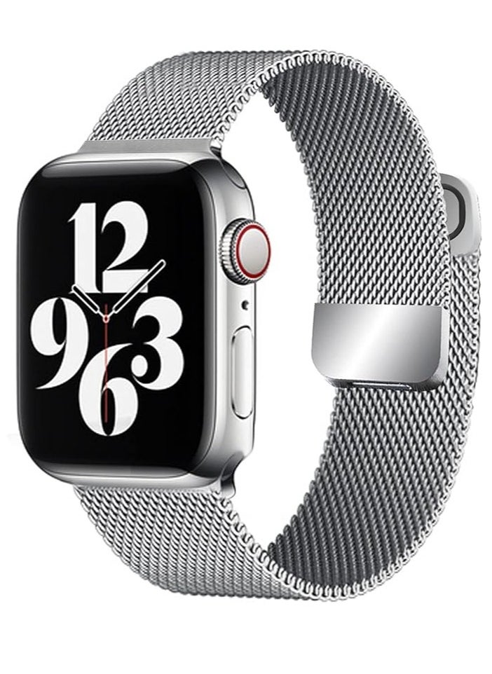 Generic - Replacement Band Compatible with Apple Watch Band 42mm 44mm 45mm 49mm, Classic Stainless Steel Metal Strap Compatible with iWatch Series 8 7 6 5 4 3 2 - Image 1