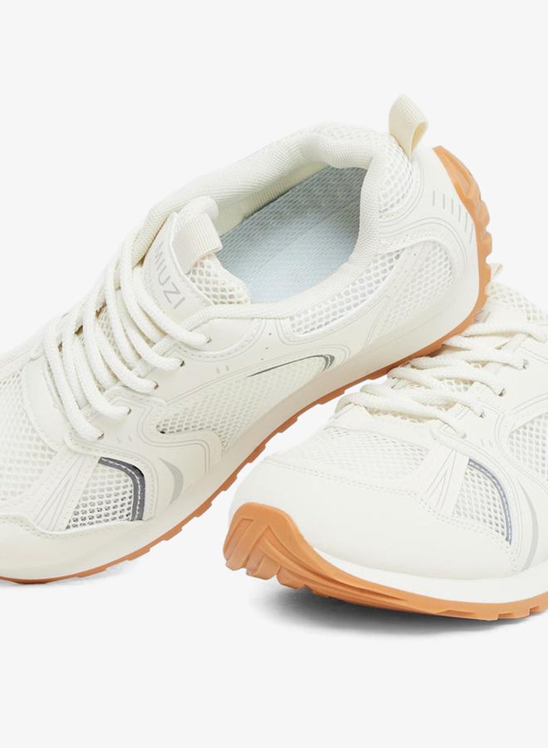 Styli Active Women White Mesh Sneakers - Image 4