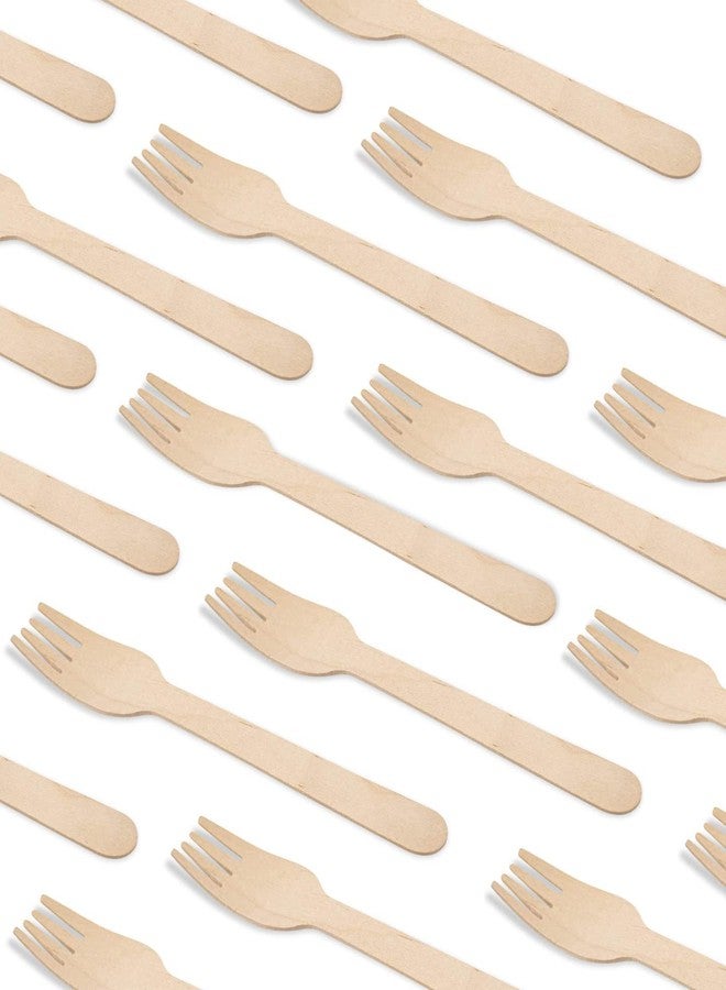 SVDK Bio-degradable Wooden Forks | Eco Friendly Disposable Forks for Home Use, Party, Events- Pack of 100 - Image 2