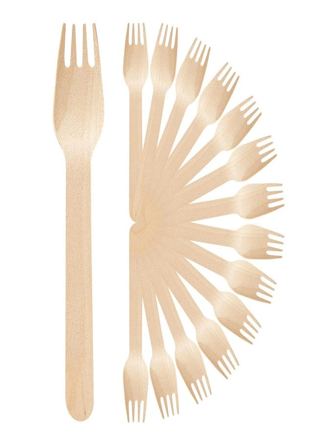 SVDK Bio-degradable Wooden Forks | Eco Friendly Disposable Forks for Home Use, Party, Events- Pack of 100 - Image 1