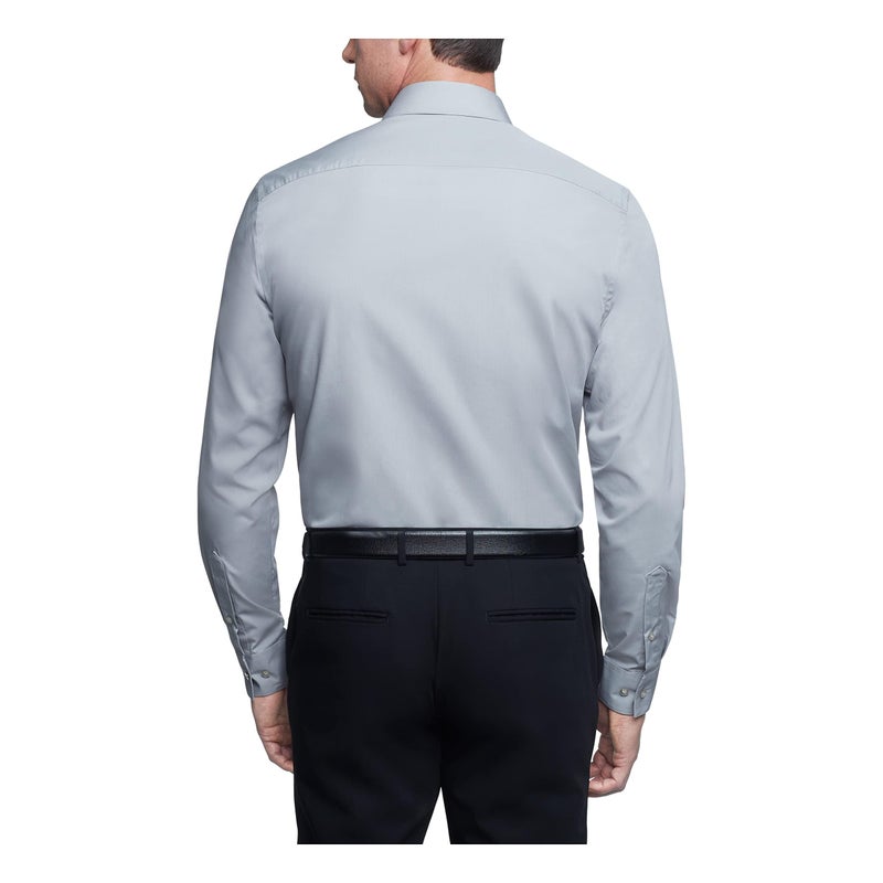 Van Heusen Men's Dress Shirt Regular Fit Poplin Solid, Grey Stone, 15.5" Neck 32"-33" Sleeve - Image 2