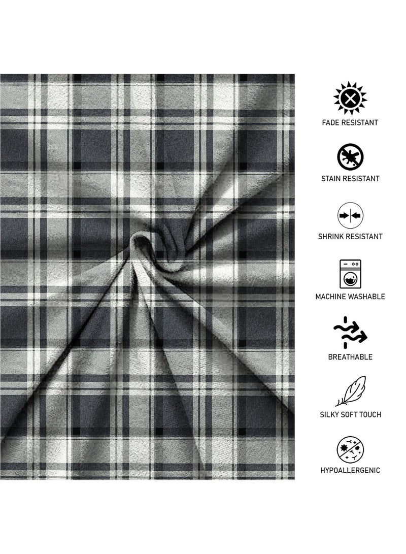Lavish Touch Thread Count - 100% Cotton Double Brushed Flannel Sheet Set - 170 GSM Heavyweight, Deep Pockets, Pre-Shrunk & Anti-Pill, All Around Elastic – Full - Hutton Plaid - Image 5
