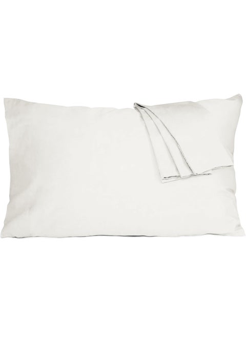 Cotton Pillowcases- Breathable, Easy to Wash, Standard Size 50 x 75cm, Set of 2 Pack, with Envelope Closure