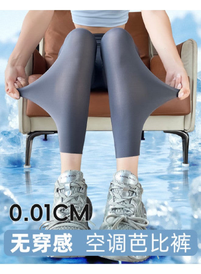PLANDOO Ultra-Thin Shark Leggings For Women, Summer Yoga High-Waisted Lifting Outerwear Milk-Skin Base Layer Riding Barbie Pants - Image 1