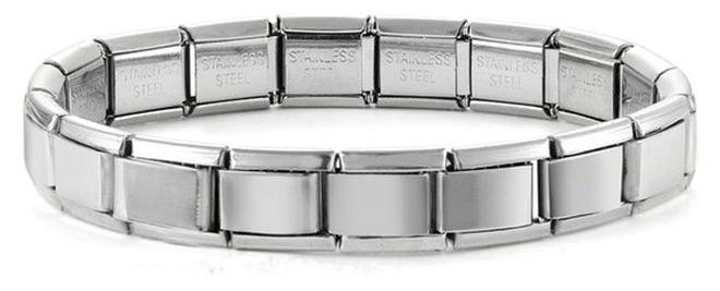 Luxuria Silver Stainless Steel Flexible Bracelet - Perfect Valentine's Day Gift for Men and Women - Image 1