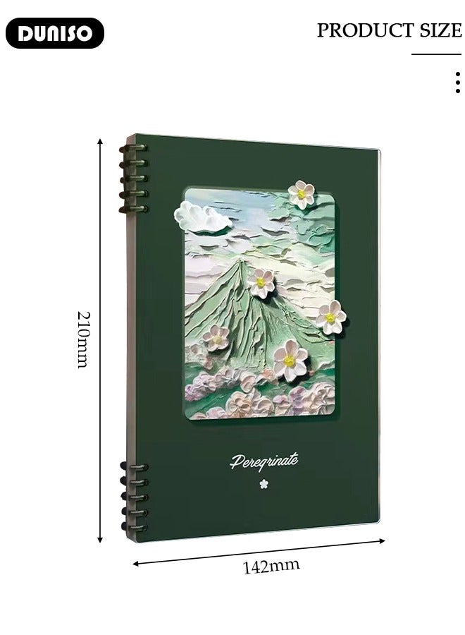 DUNISO A5 Binder Cover Notebook,Refillable Notebook Round Ring Binder with Stretch Buckle and Horizontal Core 60 Pieces, Waterproof and Durable Notebook Protector for School Home Office - Image 4