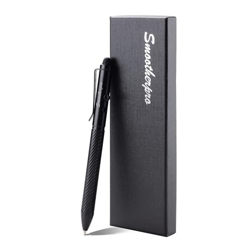 SMOOTHERPRO Bolt Action Pen with Stylus Tip, Compatible with Fisher Space SPR4 Refill and Parker Refill, Black Ballpoint Stylus Pen for Touch Screen - Image 1