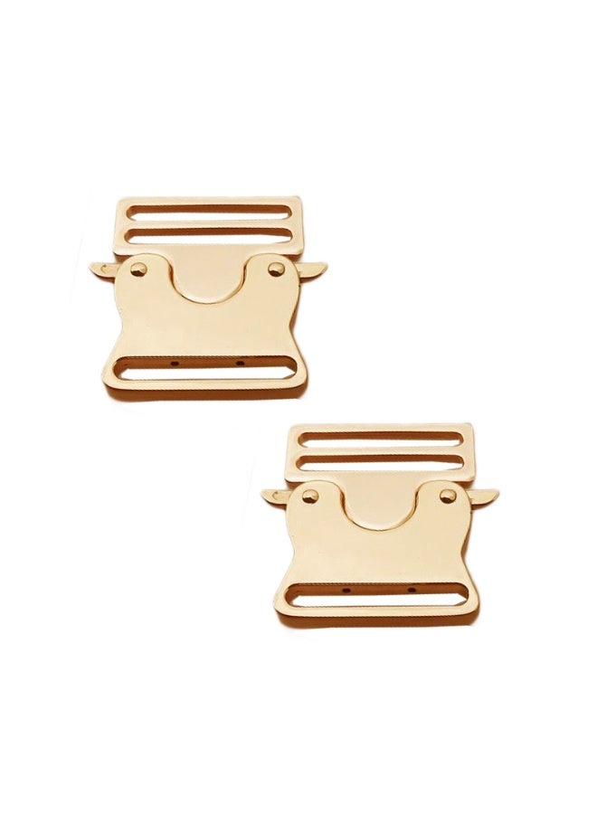 2Pcs Zinc Alloy Replacement Buckles Metal Side Quick Release Buckle for Nylon Bag Straps Webbing Bracelet Backpack Belt - Image 1