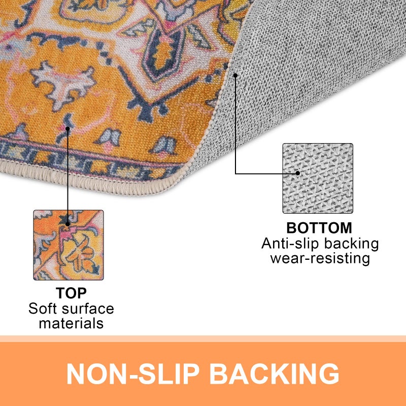 Collive حصيرة الباب الداخلي الكلاهي الرجعية الحصيرة غير القابلة للغسل قابلة للغسل بسرعة تمتص الحصير ترحيب الحصير المنخفضة الباب داخل سجادة الباب الأمامي للمدخل - 24 "" × 36 "" - Image 2