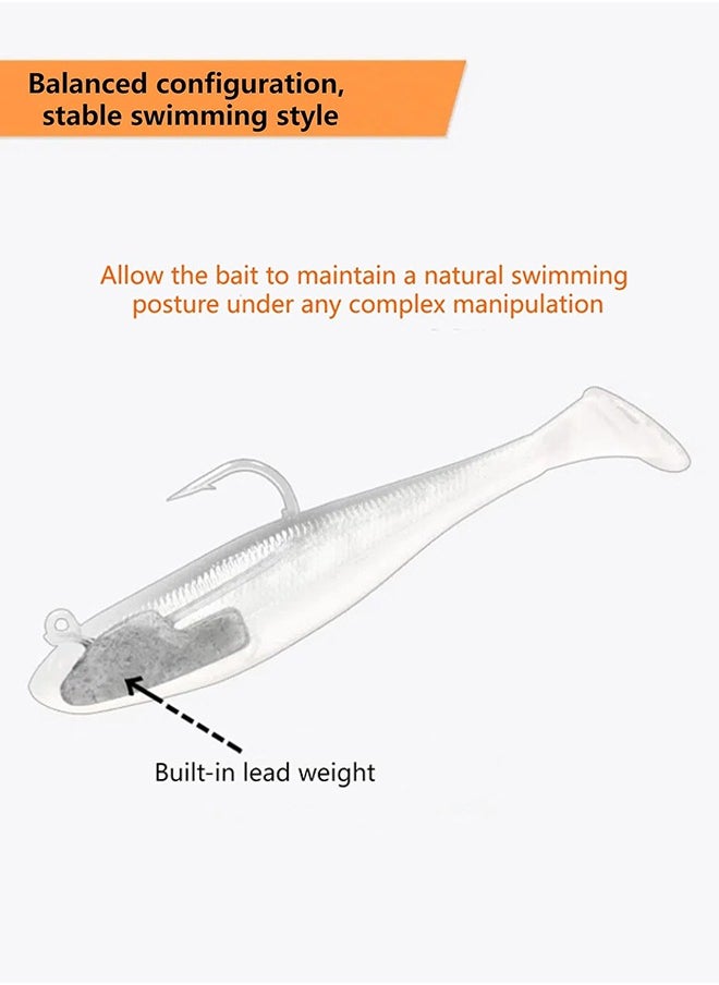 Polish'D - 5Piece Fishing Lure Minnow Set, Well-made Easy Catching Lures for Family Fishing, Great Action Swimbait with Spinner, All-conditions Fishing Gear for Bass Trout, Fishing Jigs - Image 1