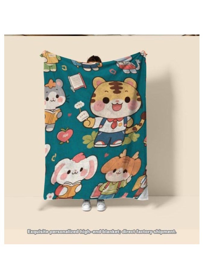 general Flannel thin blanket (warm and comfortable, suitable for sleep, gaming, dust removal and sandproof) 150cm*200cm - 492 - Image 4