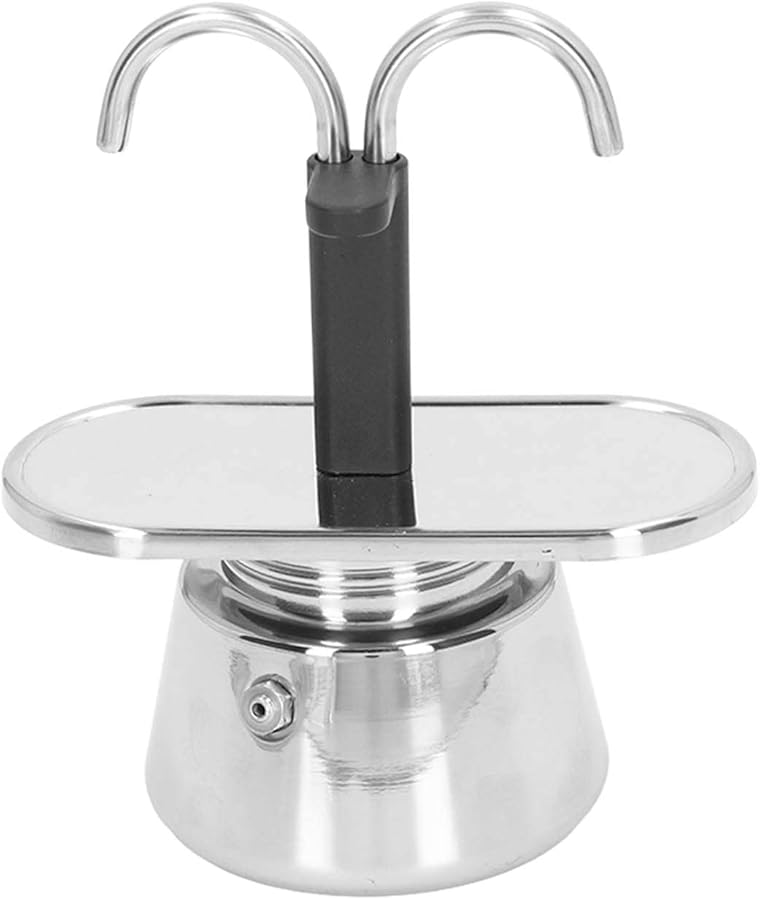 وعاء الموكا من الفولاذ المقاوم للصدأ 100 مل صانع القهوة بفوهة مزدوجة للمنزل والتخييم والمقهى - Image 2