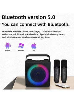 SDRD SD-508 Home Outdoor Portable Bluetooth Speaker with Dual Wireless Microphones  - Image 2