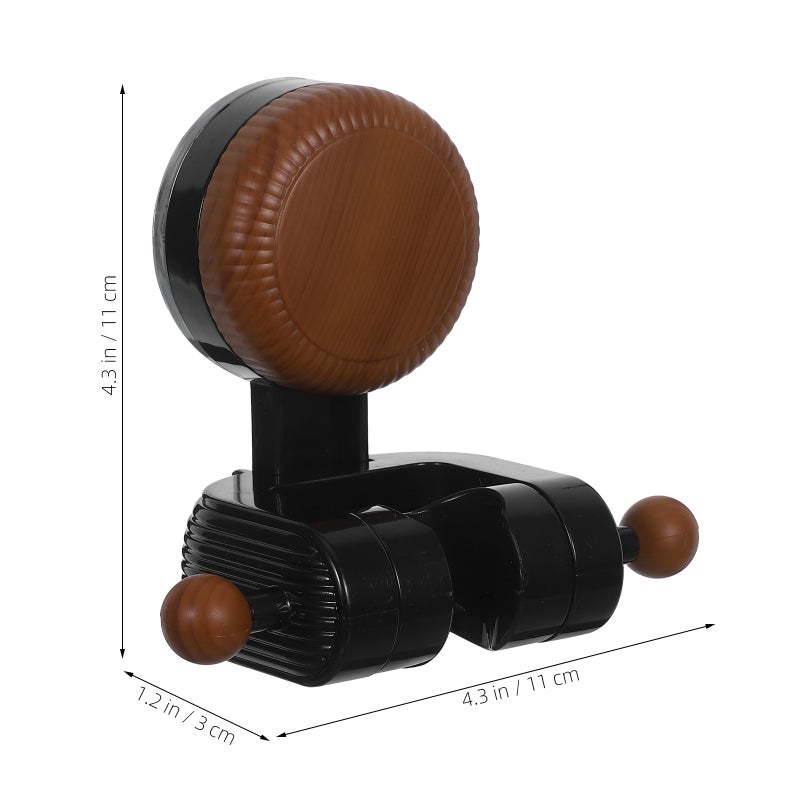 No-Drill Wall Mount Shower Head Holder with Dual Hooks for Bath Accessories - Image 2