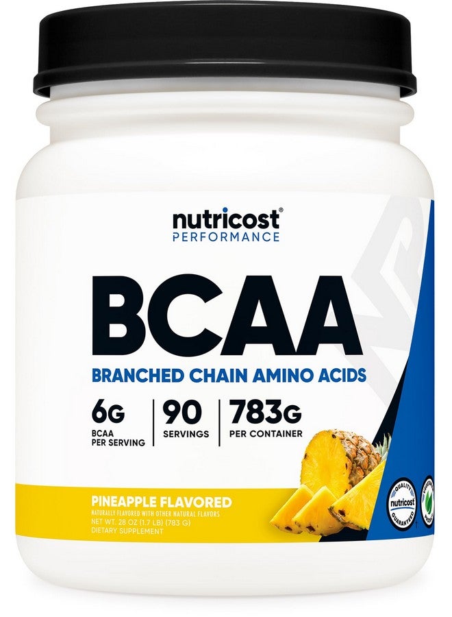 Nutricost BCAA Powder (Pineapple, 90 Servings) - Optimal 2:1:1 Ratio - Image 1