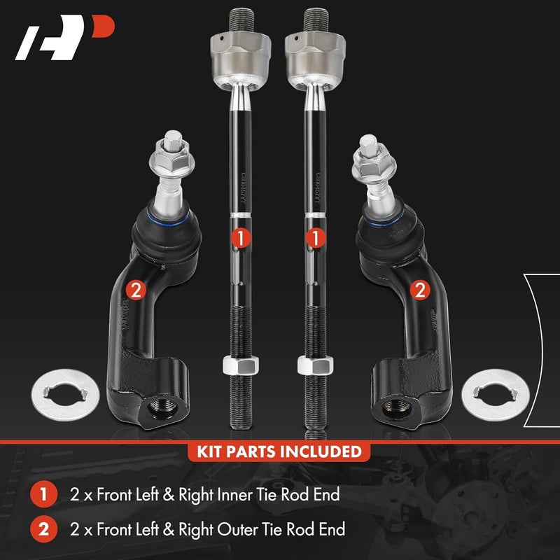 A-Premium 4Pcs Tie Rod End Kit for Ford and Lincoln - Image 3