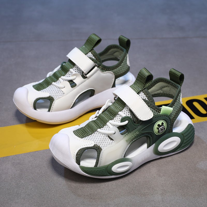 Boys' Sandals 2025 Style Medium And Large Children'S Anti-Slip Soft Sole Baotou Shoes Girls' Sports Sandals - Image 2