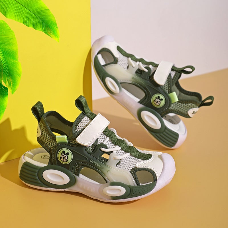 Boys' Sandals 2025 Style Medium And Large Children'S Anti-Slip Soft Sole Baotou Shoes Girls' Sports Sandals - Image 4