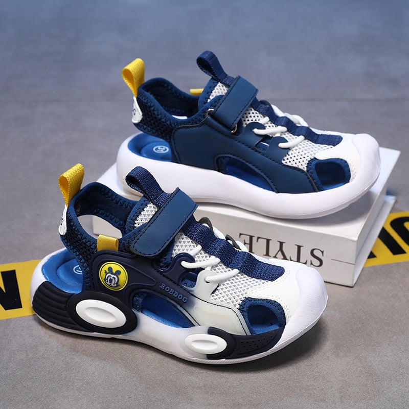 Boys' Sandals 2025 Style Medium And Large Children'S Anti-Slip Soft Sole Baotou Shoes Girls' Sports Sandals - Image 3