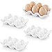 DEAYOU 4 Pack 24 Cups Egg Tray Holders, Porcelain Egg Container for Countertop Fridge, Ceramic Eggs Keeper Storage - Image 2
