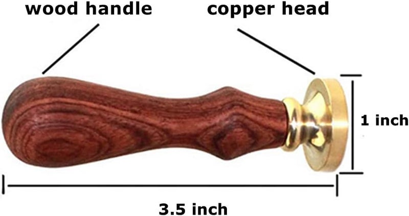 SOLARAE Wax Seal Stamp Classic Manual Retro Metal Decorate Elegant Rose Stamp Brass Heads and Classic Wooden Handle Sealing Wax Sticks for Invitations Cards Wedding Invitations (Rose) - Image 3