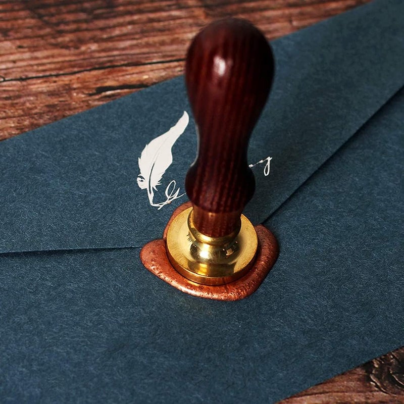 SOLARAE Wax Seal Stamp Classic Manual Retro Metal Decorate Elegant Rose Stamp Brass Heads and Classic Wooden Handle Sealing Wax Sticks for Invitations Cards Wedding Invitations (Rose) - Image 5