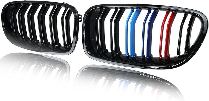 Avsty Tonee Front Kidney Grille for BMW 5 Series F10 F11 F18 M5 528i 535i 550i (M Color) - 2Pcs - Image 1