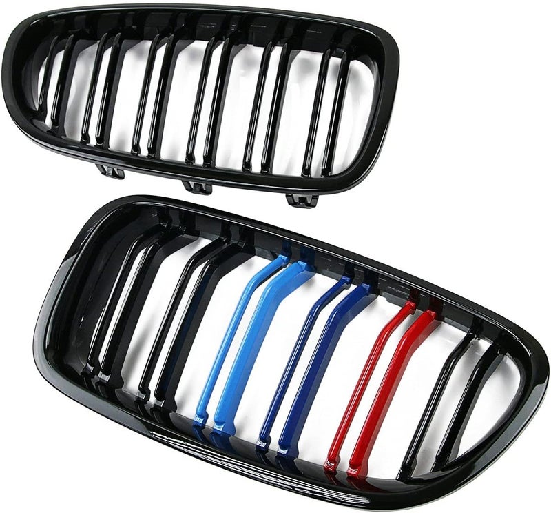Avsty Tonee Front Kidney Grille for BMW 5 Series F10 F11 F18 M5 528i 535i 550i (M Color) - 2Pcs - Image 2