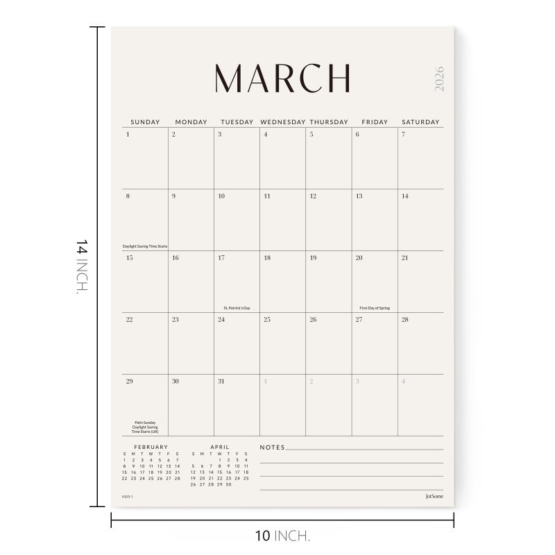 Jotsome Magnetic Calendar for Refrigerator 2026-2027, Monthly Fridge Calendar From Now to June 2027 14x10 inch, Easy Organizing (Vertical) - Image 2