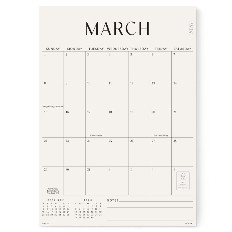 Jotsome Magnetic Calendar for Refrigerator 2026-2027, Monthly Fridge Calendar From Now to June 2027 14x10 inch, Easy Organizing (Vertical) - Image 1