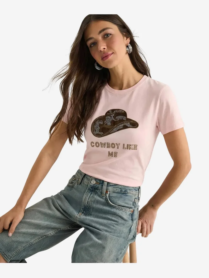 LUCCI Embroidered Crew Neck Cotton T-Shirt
