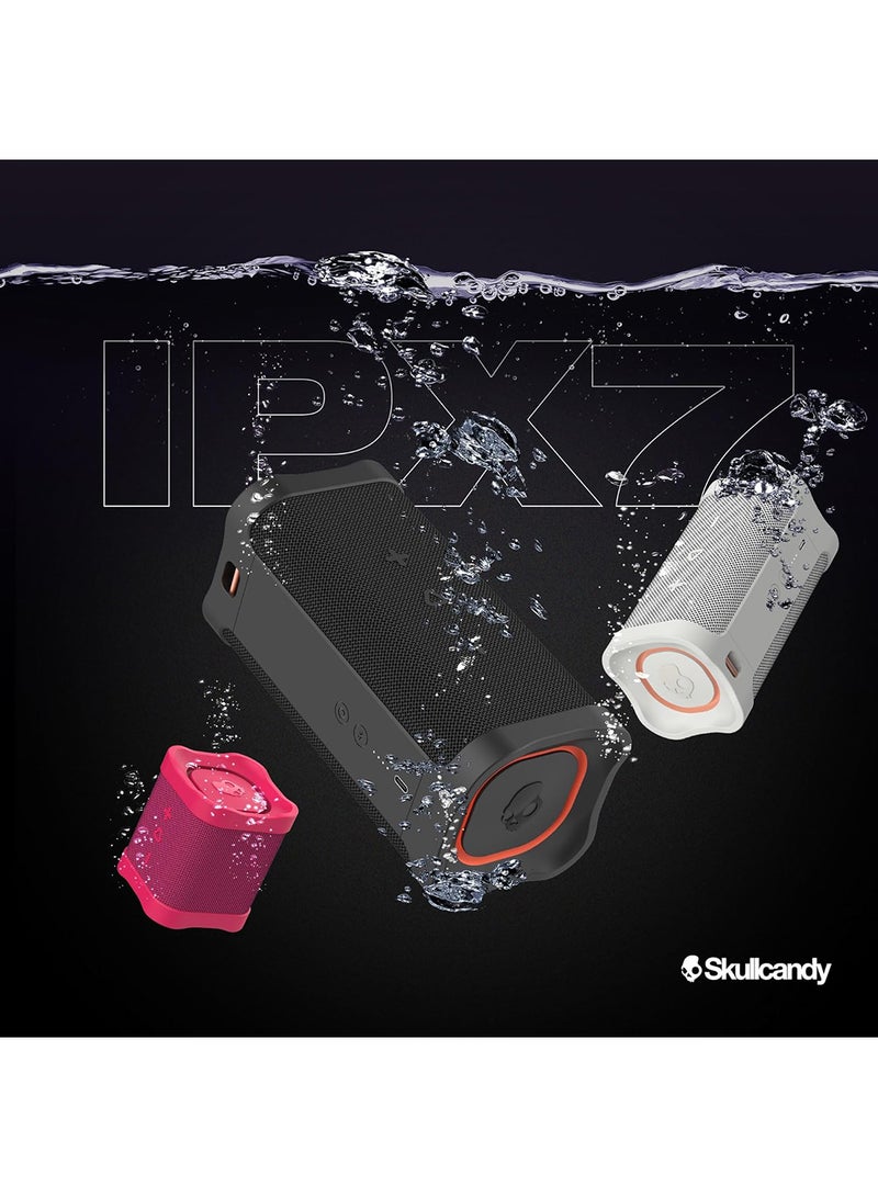 Skullcandy Terrain XL Wireless Bluetooth Speaker - IPX7 Waterproof Portable Speaker, 18 Hour Battery, Nylon Wrist Wrap, True Wireless Stereo White - Image 3
