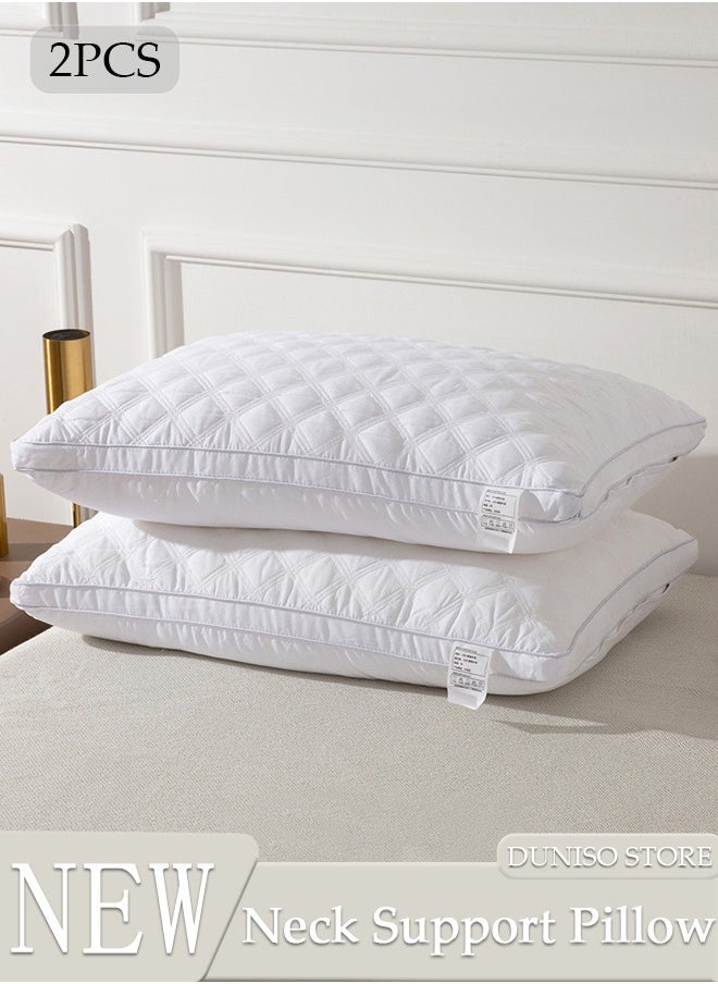 DUNISO Luxury Super Soft Pillows for Sleeping Set of 2 Standard Size Side Sleeping Bed Pillow for Side Back Stomach Sleepers Hotel Collection Bed Pillows Easy Care Premium Quality  - Image 1