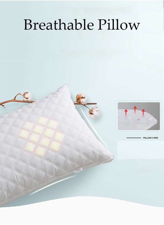DUNISO Luxury Super Soft Pillows for Sleeping Set of 2 Standard Size Side Sleeping Bed Pillow for Side Back Stomach Sleepers Hotel Collection Bed Pillows Easy Care Premium Quality  - Image 5