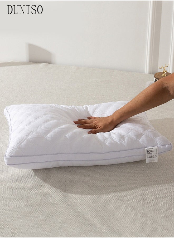 DUNISO Luxury Super Soft Pillows for Sleeping Set of 2 Standard Size Side Sleeping Bed Pillow for Side Back Stomach Sleepers Hotel Collection Bed Pillows Easy Care Premium Quality  - Image 4