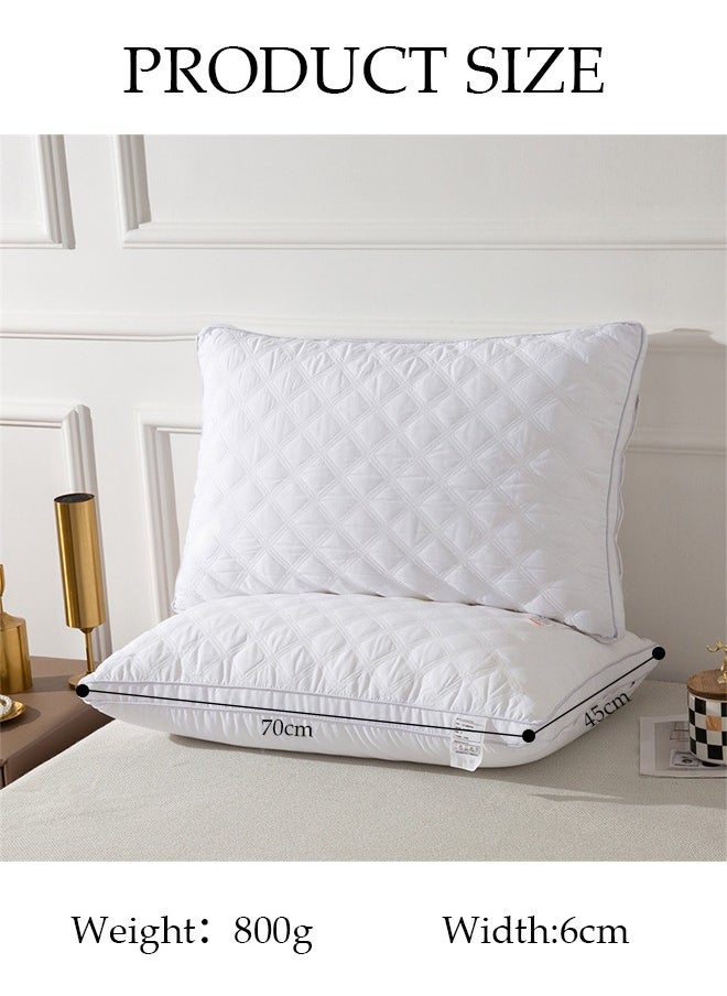 DUNISO Luxury Super Soft Pillows for Sleeping Set of 2 Standard Size Side Sleeping Bed Pillow for Side Back Stomach Sleepers Hotel Collection Bed Pillows Easy Care Premium Quality  - Image 3