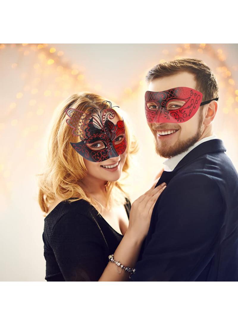 general Mysterious Venetian Couple Mask Butterfly Lady Masquerade Party Mask Evening Prom Ball Mask Bar Costumes Accessory - Image 2