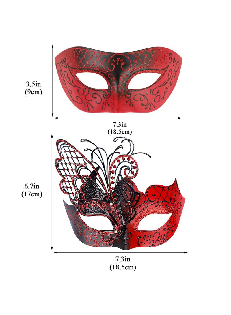 general Mysterious Venetian Couple Mask Butterfly Lady Masquerade Party Mask Evening Prom Ball Mask Bar Costumes Accessory - Image 5