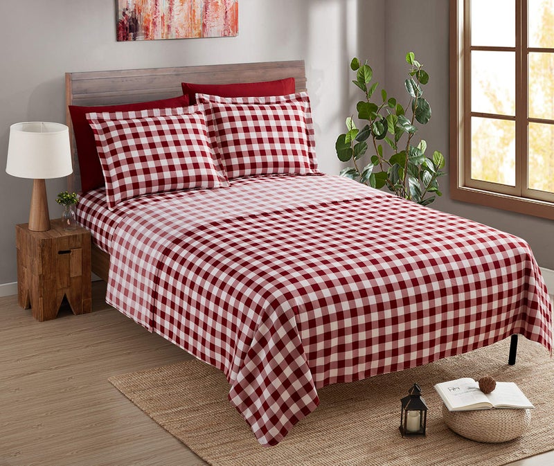 Clara Clark Bed Sheet Set with Extra Set Pillowcases, Premier 1800 Collection, Wrinkle, Fade & Stain Resistant, - Image 1